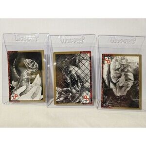 Jurassic Park 1993 Topps Trading Card The Art Of Crash MINT/NM (3 Card Lot)
